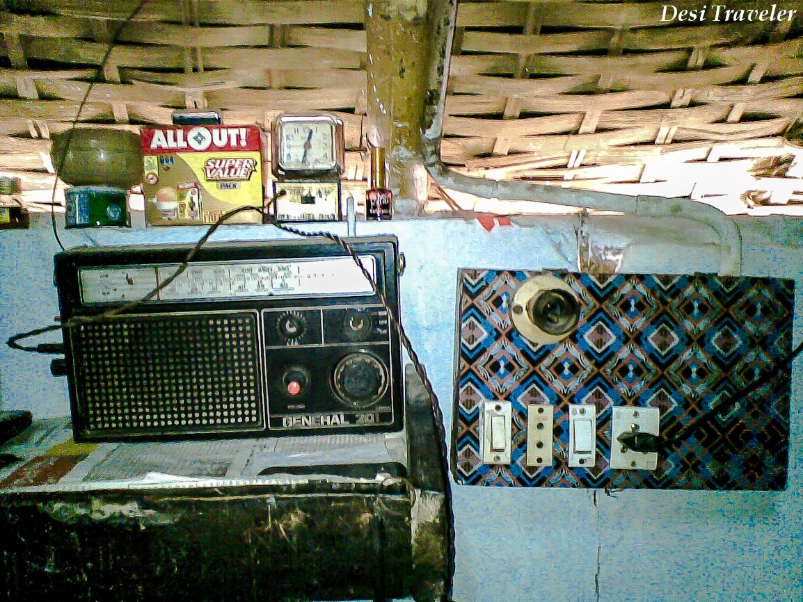 Old radio in a rural house