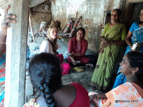 Bhavana Nissima with rural women in a village