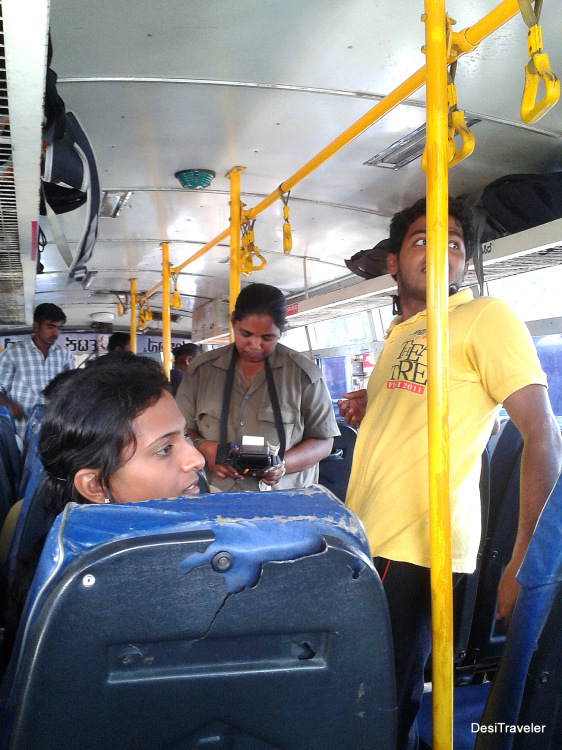 Lady conductor on the apsrtc bus to Mahbubnagar