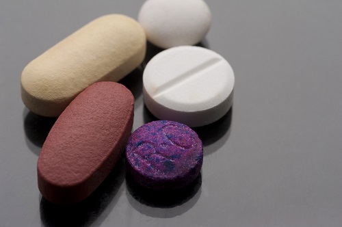 colorful medicine tablets