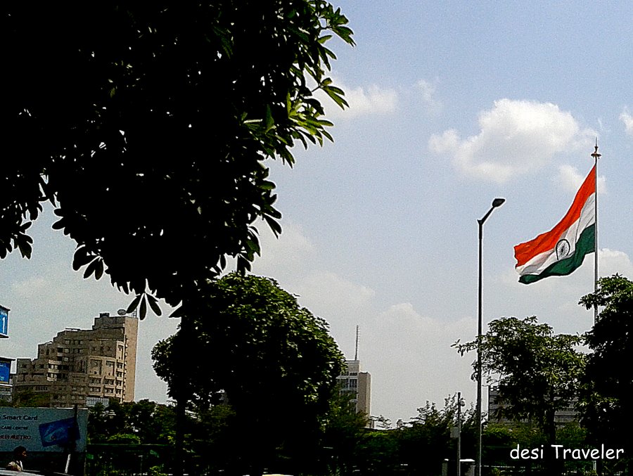 Largest tricolor national flag India Delhi