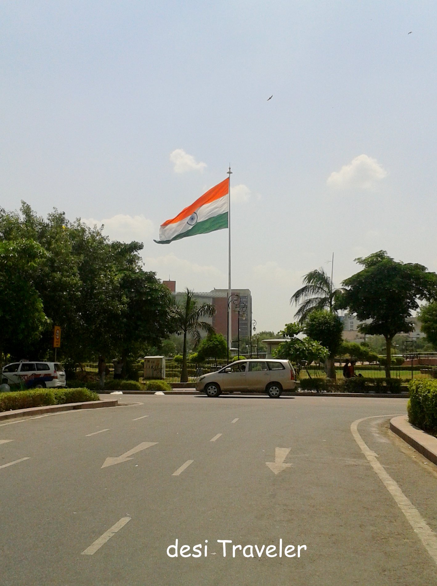 Largest tricolor national flag India Central Park Connaught Place Delhi