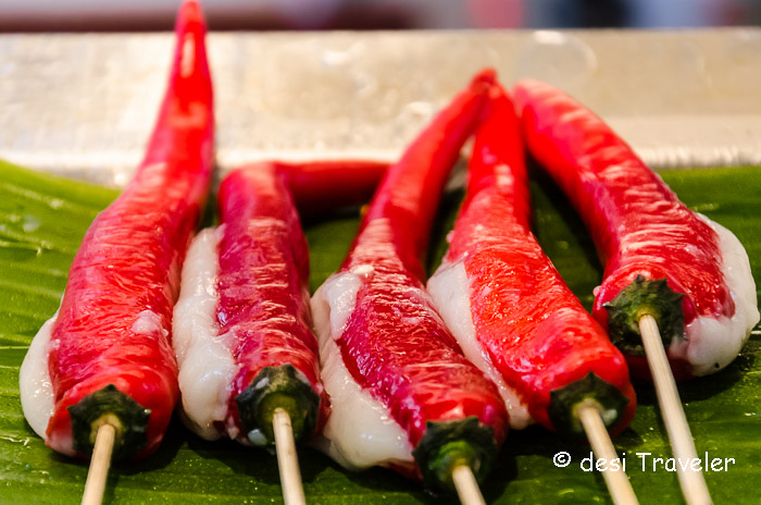 Chillies on stick singapore street food
