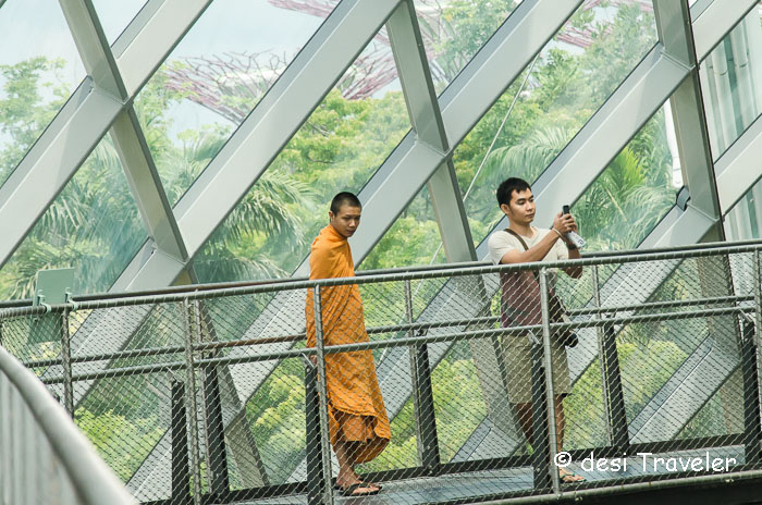 Monk in Singapore Gardens By the bay
