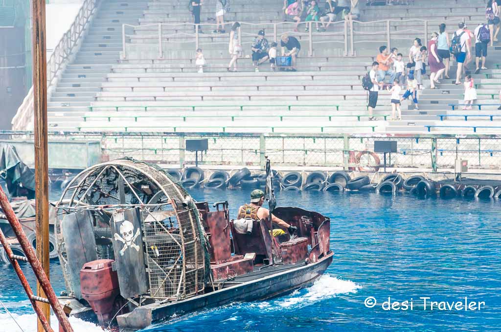 Water World Show Universal Studios Singapore hovercraft boat