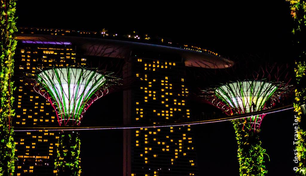 Supertree Show Singapore Skywalk Gardens By The Bay