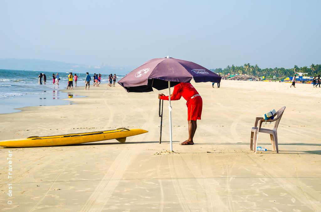 Lifeguard on duty Goa Beach