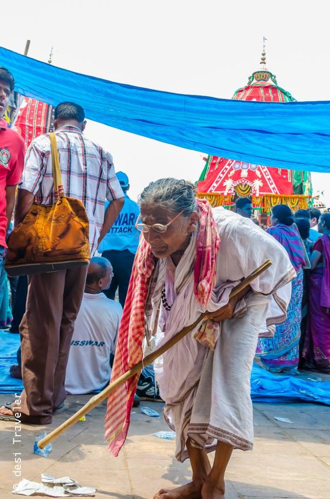  An old women at Rath Yatra Puri
