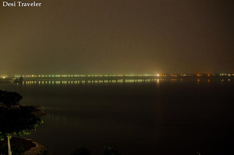 Reflections of Lights from Nagarjuna Sagar Dam