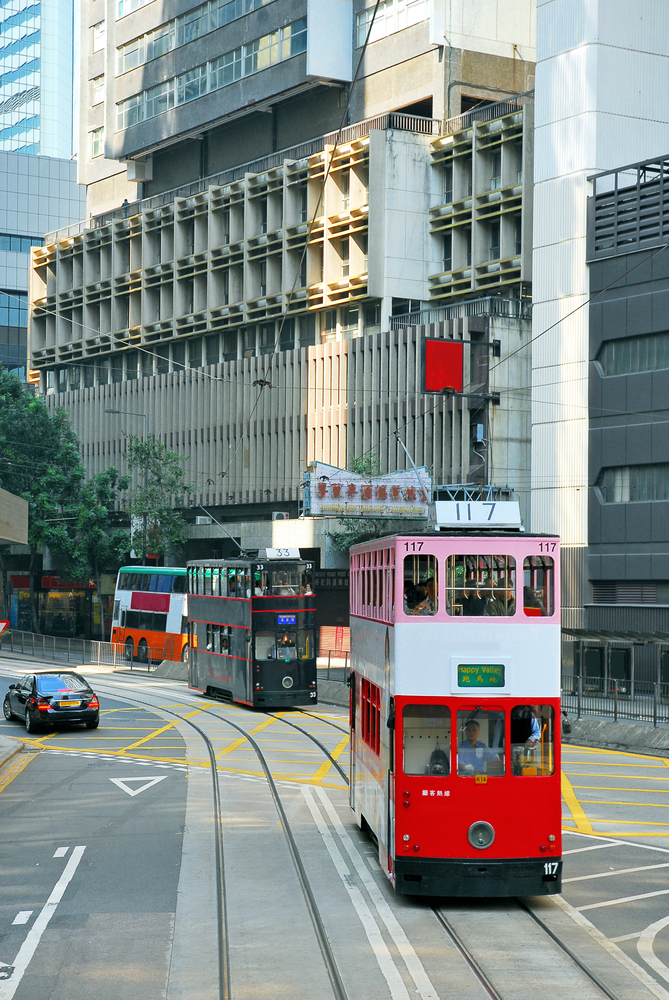 Double Decker Tram Hong Kong 