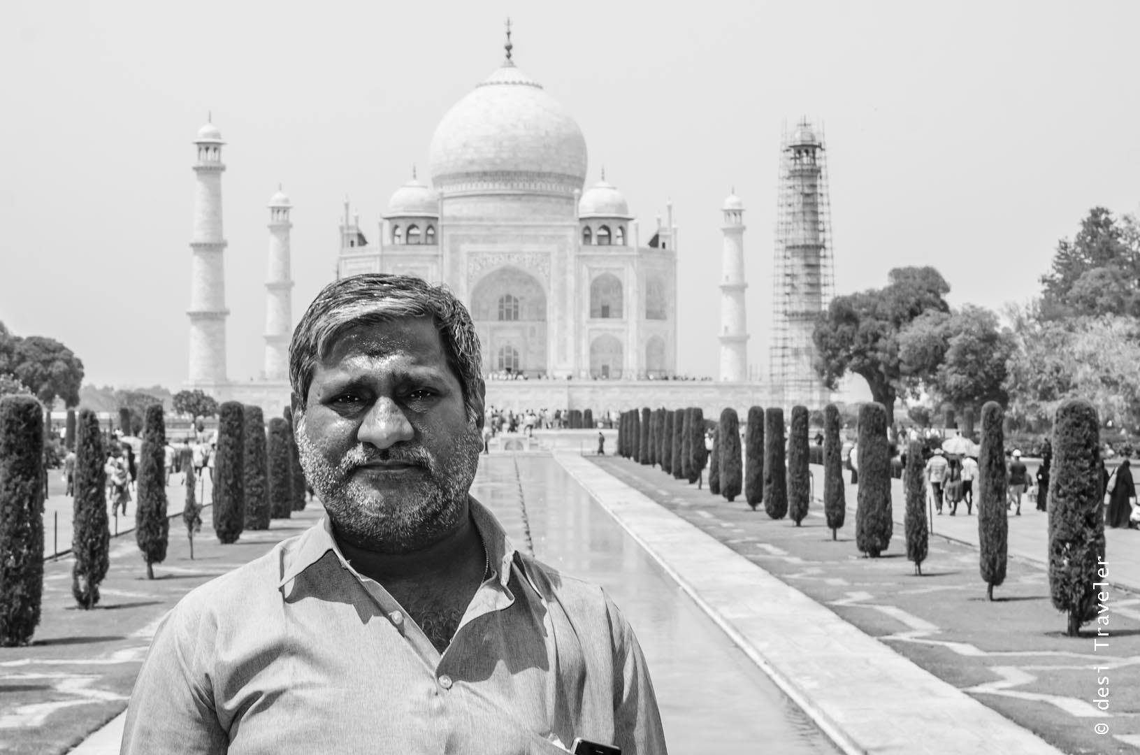 A Tamil man at Taj Mahal Agra 