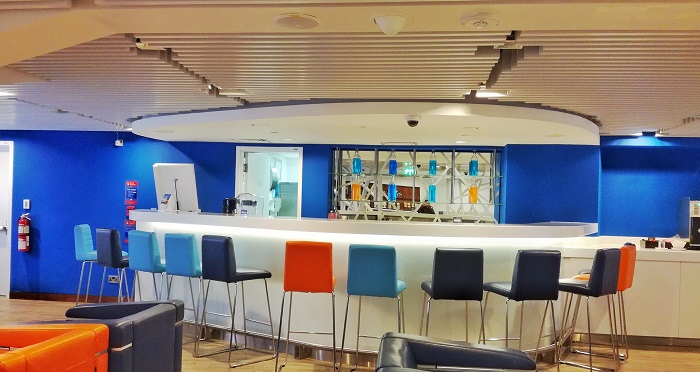 The business lounge of flydubai at Dubai Airport T2