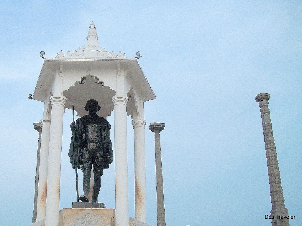 Gandhi Statue on Beach Road Pondicherry