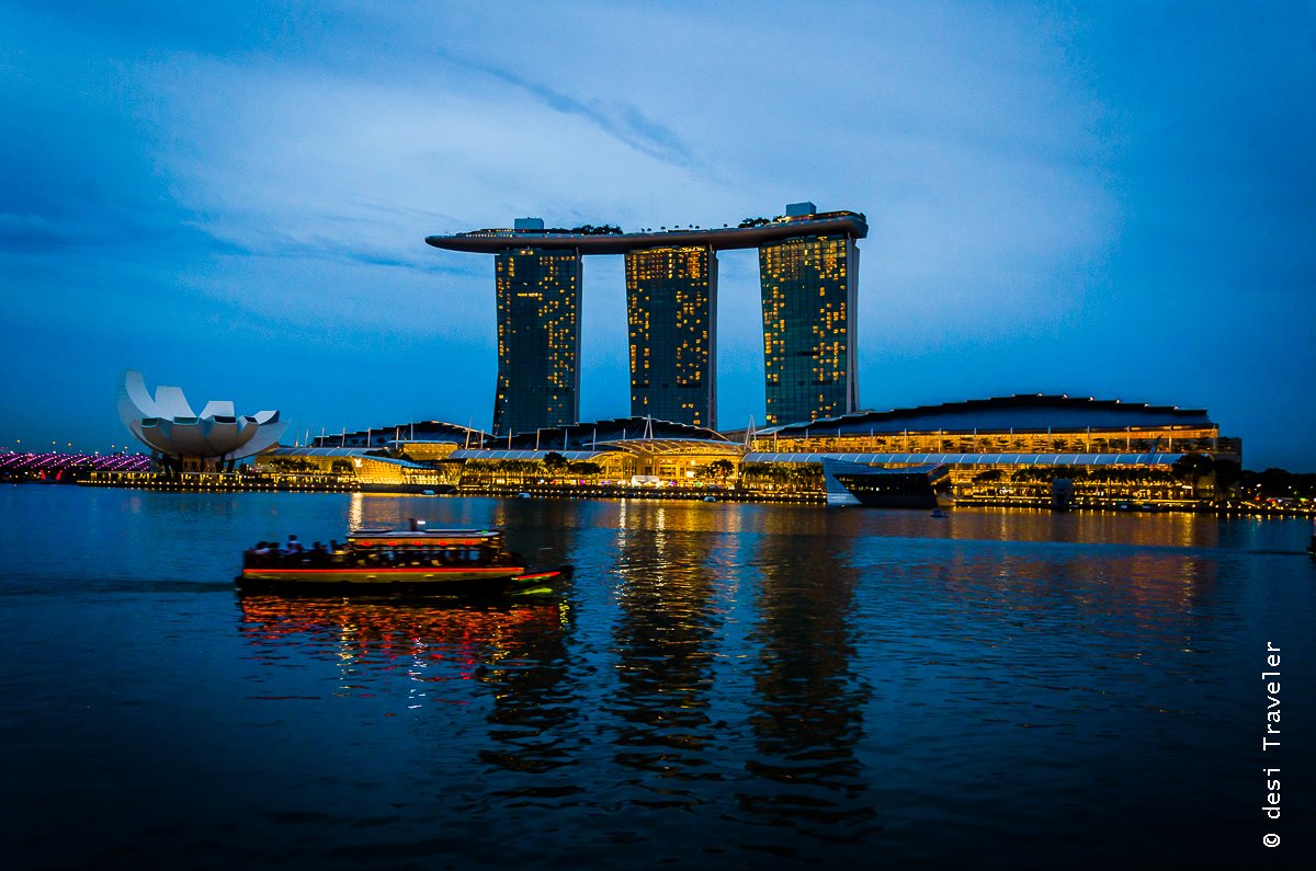 Marina Bay Sands Hotel Night Picture