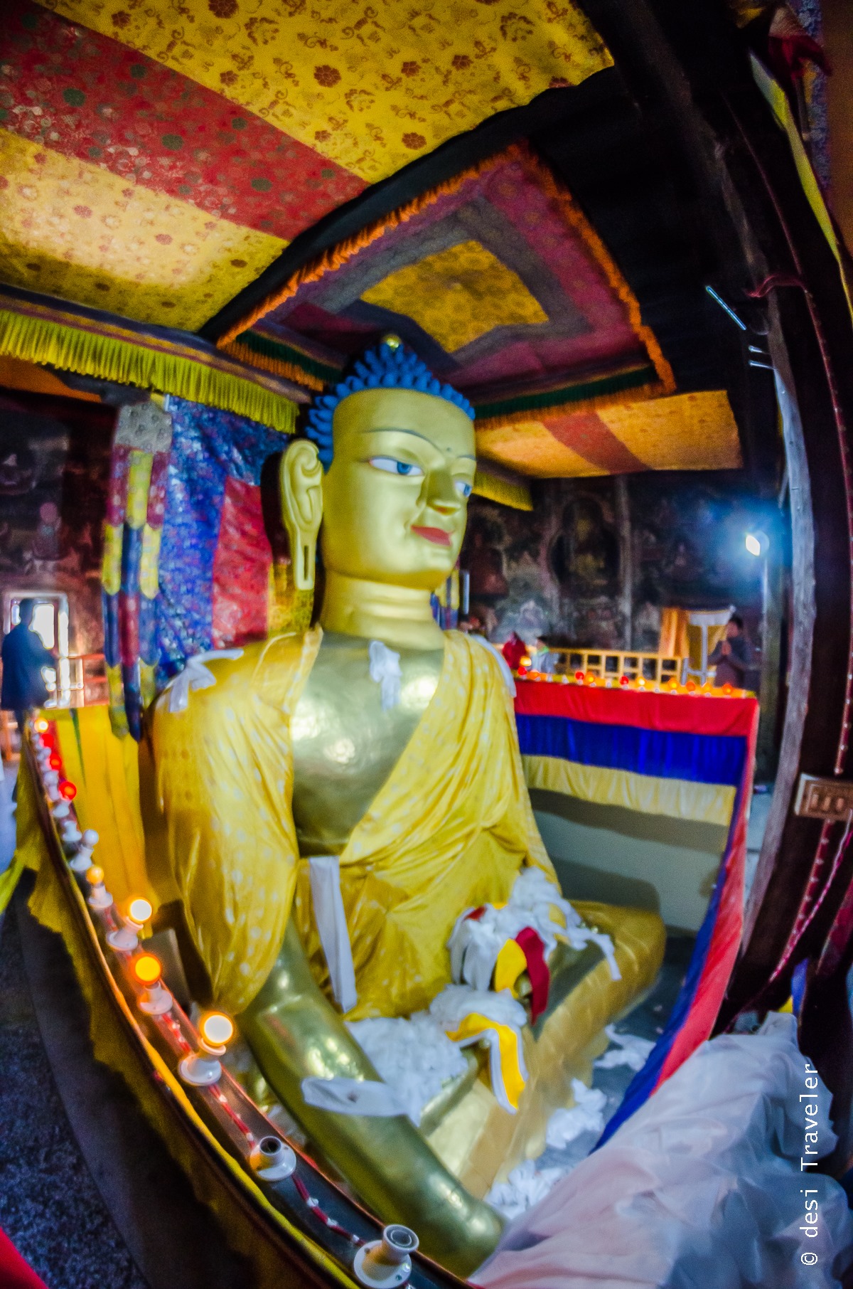 Gilded Buddha Statue Shey Monastery Ladakh