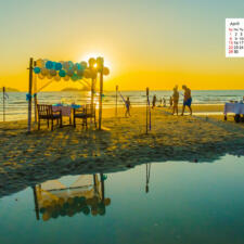 April 2018 Calendar Desktop Wallpaper - Koh Chang Thailand