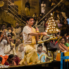 Evening Ganga Aarti at Varanasi Dashashwamedh Ghat