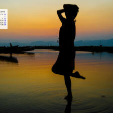 Free Download December 2018 Calendar Wallpaper - Inle Lake Myanmar