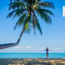 February 2018 Calendar Desktop Wallpaper - Deer Island Koh Chang Thailand