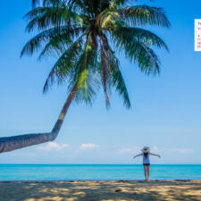 February 2018 Calendar Desktop Wallpaper - Deer Island Koh Chang Thailand