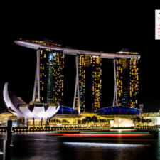 August 2016 Calendar Desktop Wallpaper - Marina Bay Sands Singapore