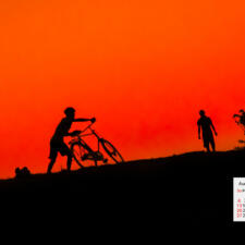 August 2017 Calendar Download Desktop Wallpaper Majuli Island Assam India