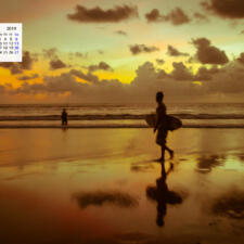 Free Download April 2019 desi Traveler Wallpaper Calendar – An Evening In Bali